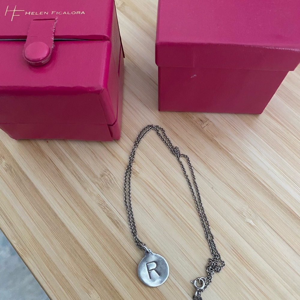 Helen Ficalora Sterling Silver R Necklace